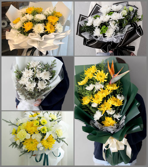河南南阳邓州市十林镇北岗村白事花束代送